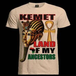 KEMET Land of My Ancestors  Khaki Crew Neck Unisex Tshirt